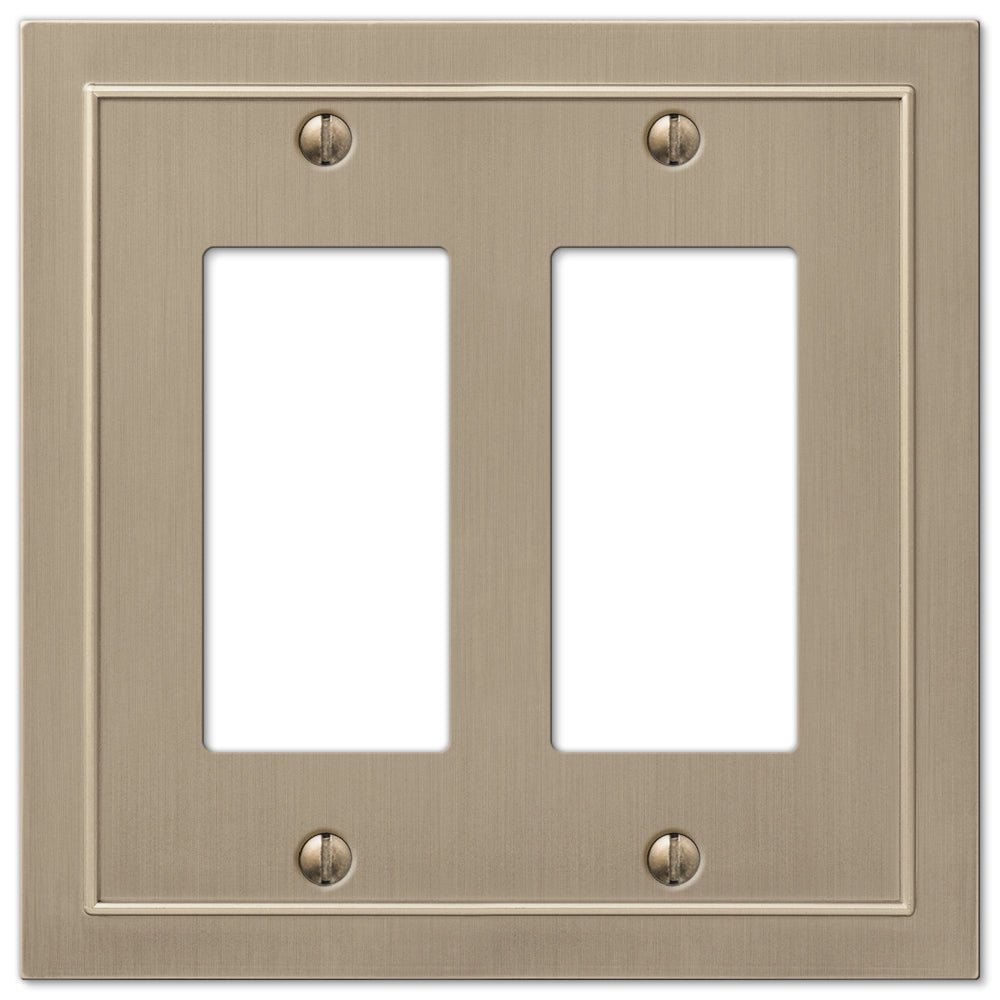 Bethany - Placa de pared de bronce cepillado fundido de 2 balancines
