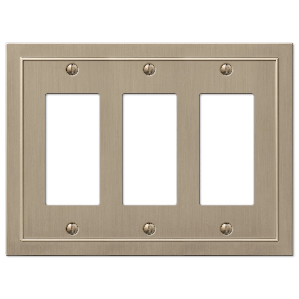 Bethany - Placa de pared de bronce cepillado fundido de 3 balancines
