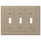 Bethany - Placa de pared de bronce cepillado fundido con 3 palancas