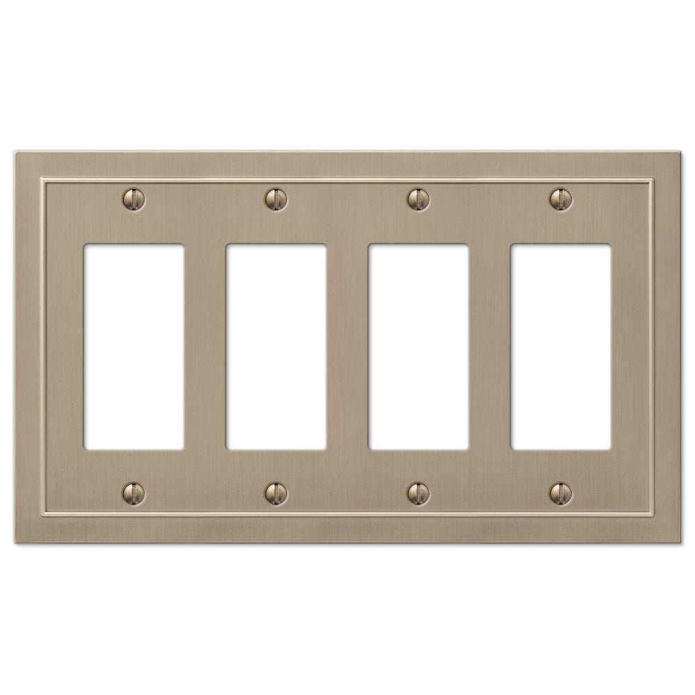 Bethany - Placa de pared de bronce cepillado fundido de 4 balancines