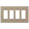 Bethany - Placa de pared de bronce cepillado fundido de 4 balancines