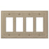 Bethany - Placa de pared de bronce cepillado fundido de 4 balancines