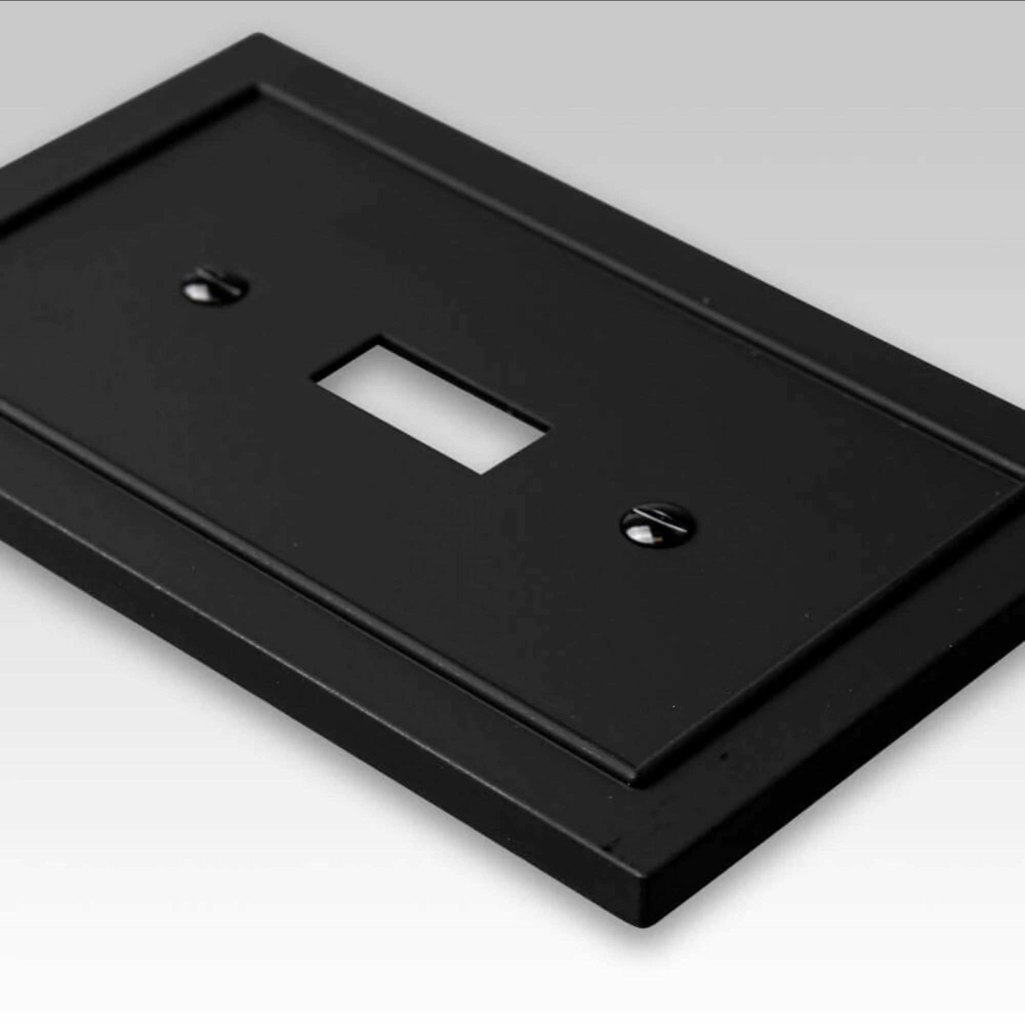 Placa de pared Bethany Matte Black Cast - 1 conector de cable