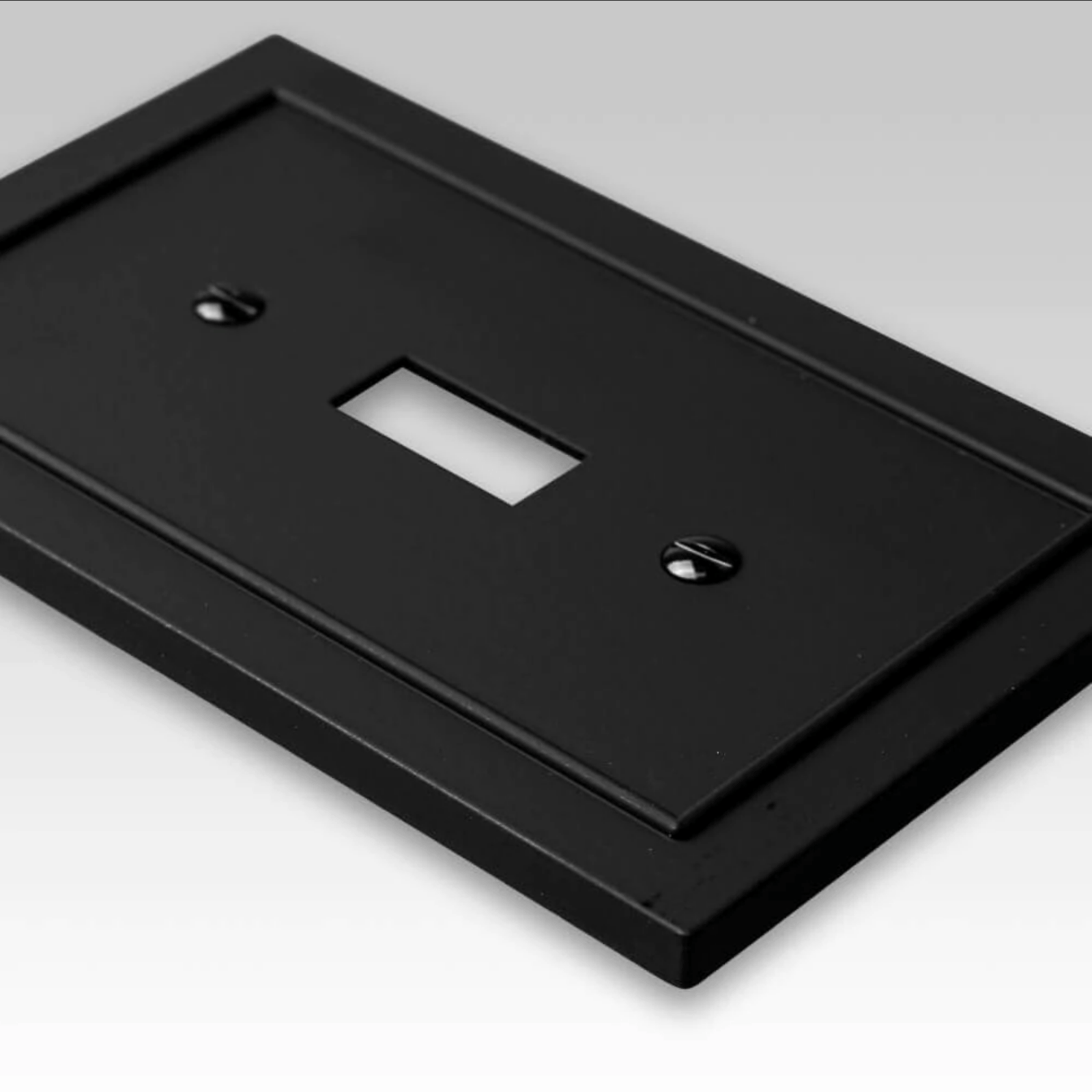 Bethany Matte Black Cast - 1 Toggle / 1 Duplex Wallplate
