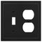 Bethany Matte Black Cast - 1 Toggle / 1 Duplex Wallplate