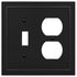 Bethany Matte Black Cast - 1 Toggle / 1 Duplex Wallplate