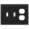 Bethany Matte Black Cast - Placa de pared con 2 interruptores y 1 dúplex