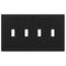 Bethany Matte Black Cast - Placa de pared con 4 palancas