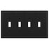 Bethany Matte Black Cast - Placa de pared con 4 palancas