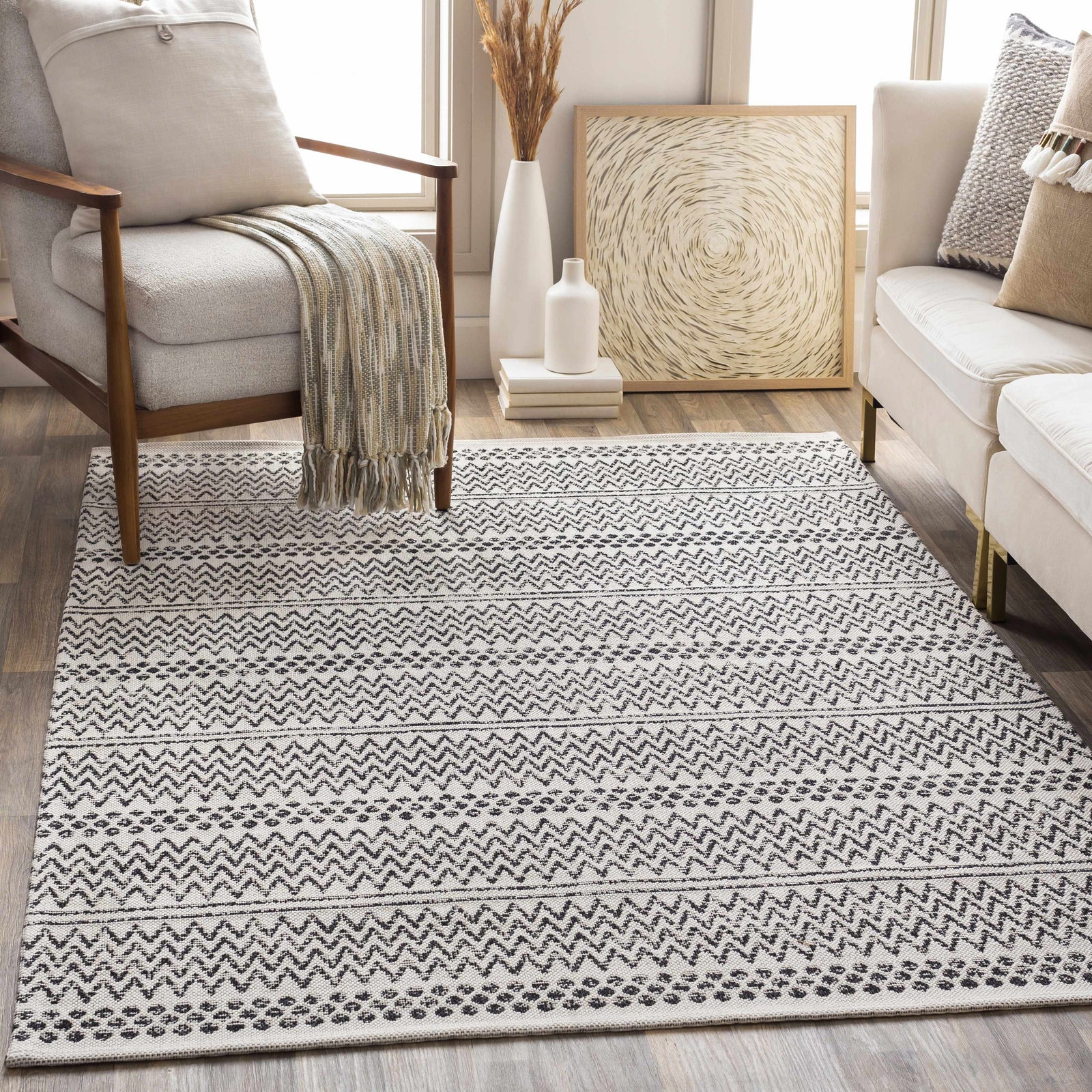 Bewbush Black&White Area Rug - Clearance