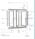 Notus 3 x 4 Panel Aluminum Black Bi-fold Doors