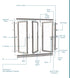 Puertas plegables de aluminio Notus Panel de color negro
