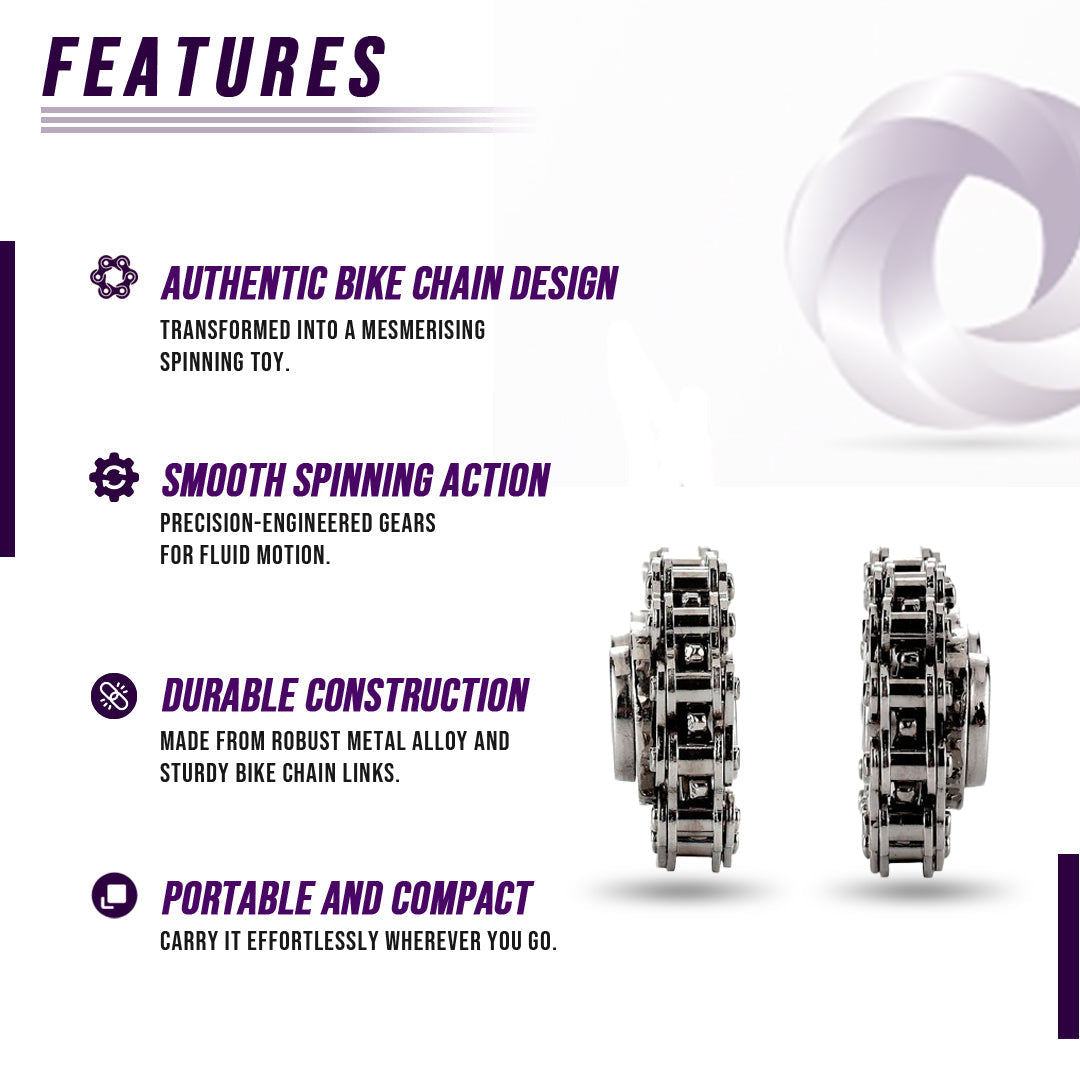 Bike Chain Gear Spinner Anti Stress Gadget