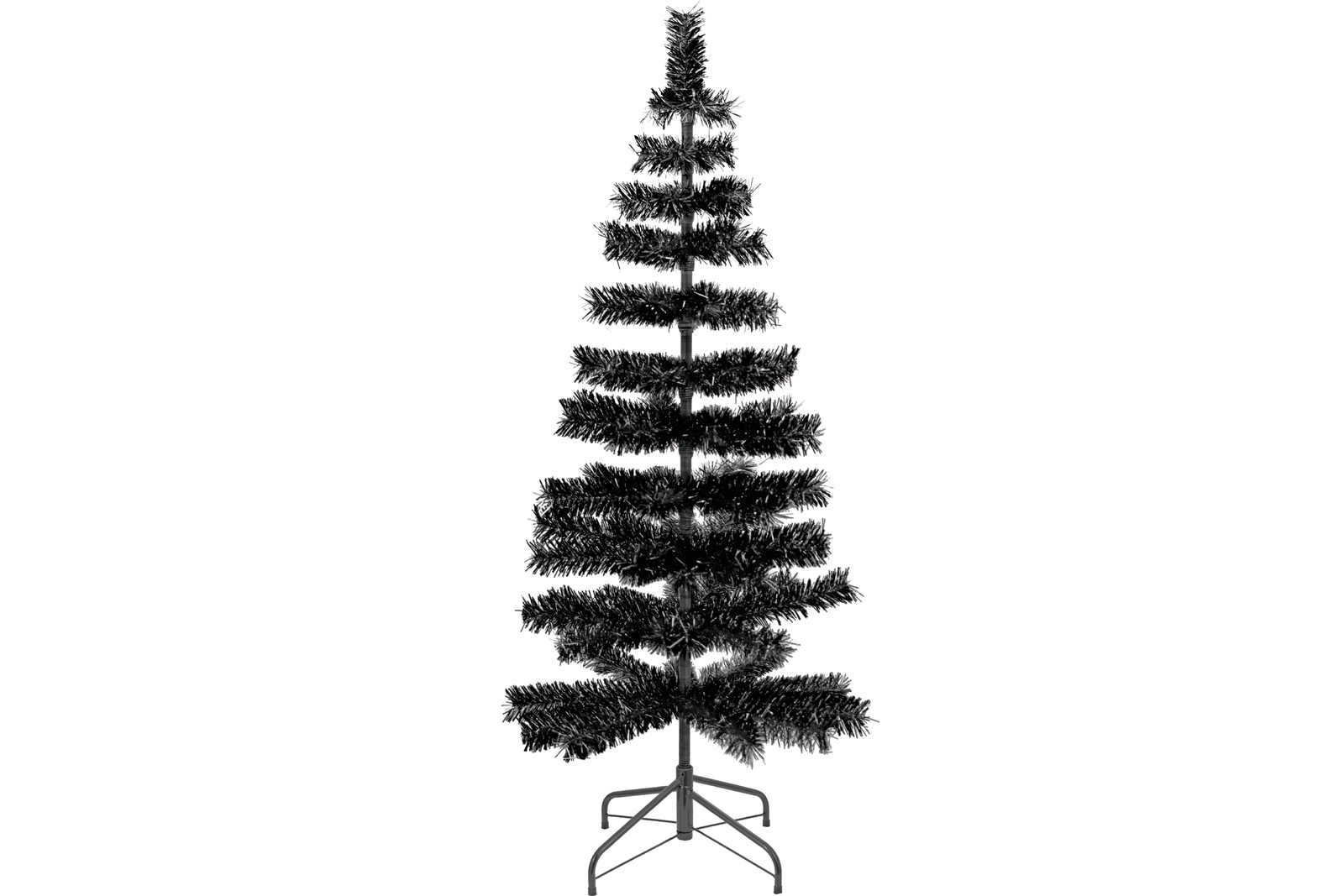 Black & Silver Firework Tinsel Tree