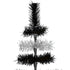 Black & Silver Layered Tinsel Christmas Tree