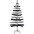 Black & Silver Layered Tinsel Christmas Tree