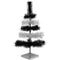 Black & Silver Layered Tinsel Christmas Tree