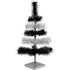 Black & Silver Layered Tinsel Christmas Tree