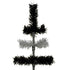 Black & Silver Layered Tinsel Christmas Tree