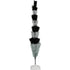 Black & Silver Layered Tinsel Christmas Tree