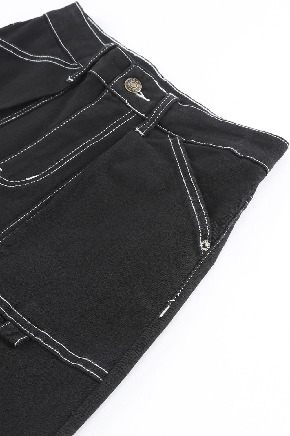 Relaxed Fit Black Cargo Pants