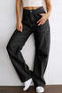Relaxed Fit Black Cargo Pants