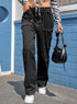 Relaxed Fit Black Cargo Pants