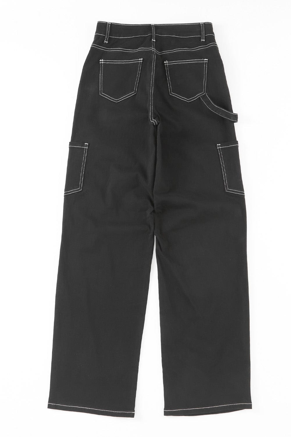 Relaxed Fit Black Cargo Pants