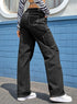 Relaxed Fit Black Cargo Pants
