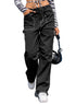 Relaxed Fit Black Cargo Pants