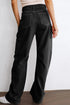 Relaxed Fit Black Cargo Pants
