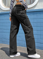 Relaxed Fit Black Cargo Pants