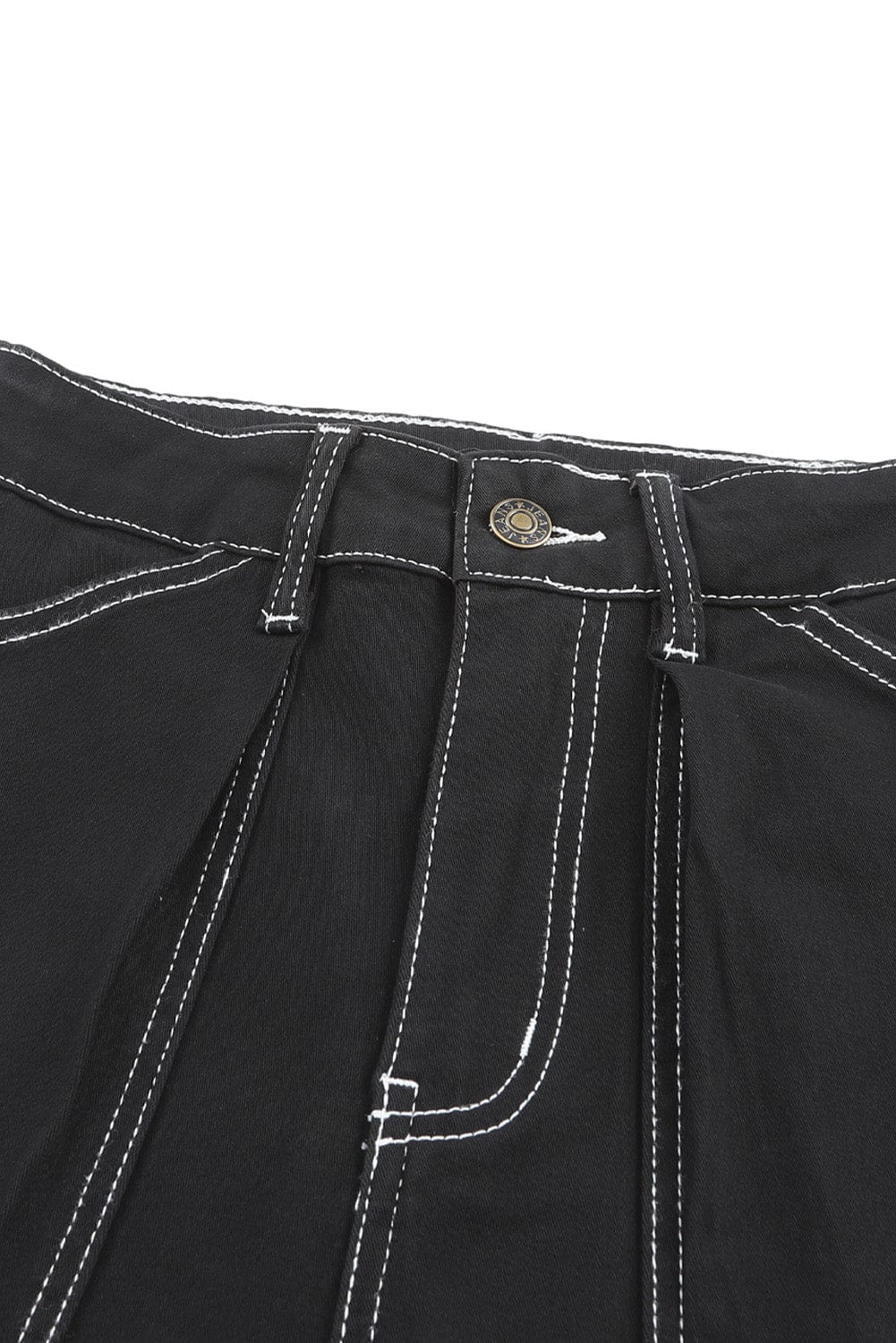 Women's Black Cargo Pants with Side Pockets