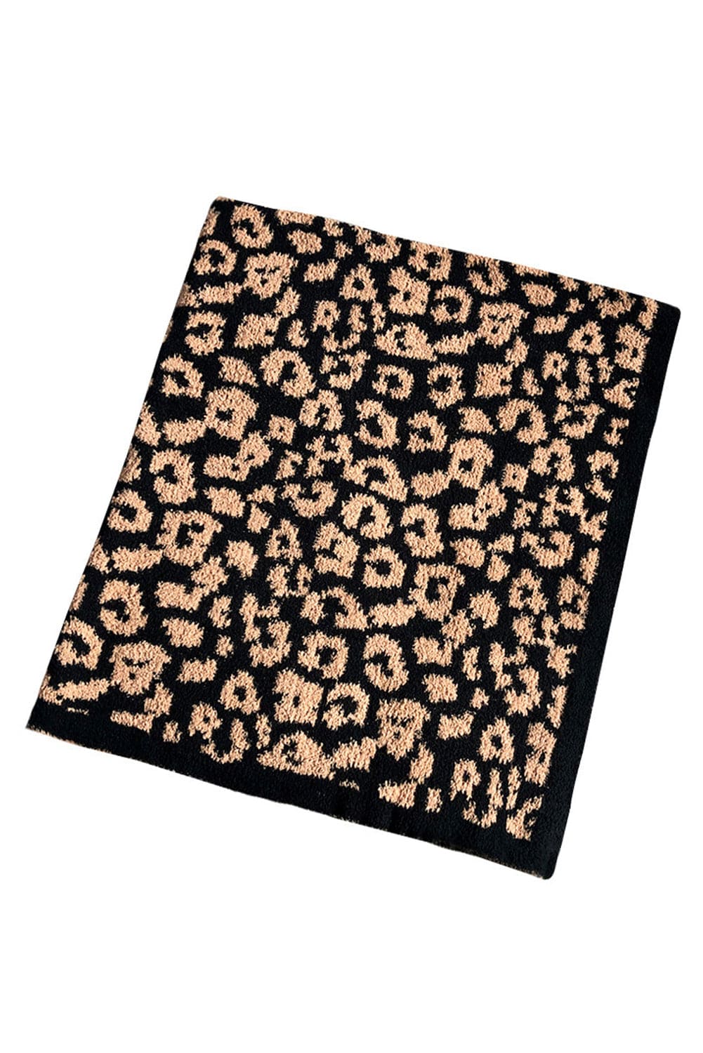 Leopard Print Cozy Knit Throw 50x60 Inches