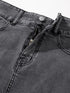 Vintage-Inspired Denim Pencil Skirt with Side Slit
