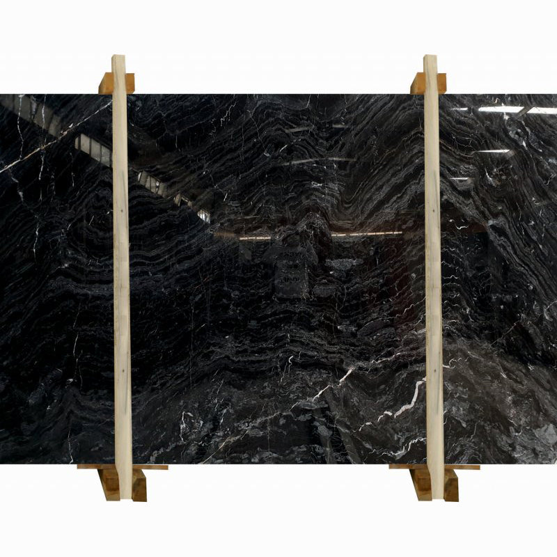 Black Wave Marble Slabs Polished - Full Truckload