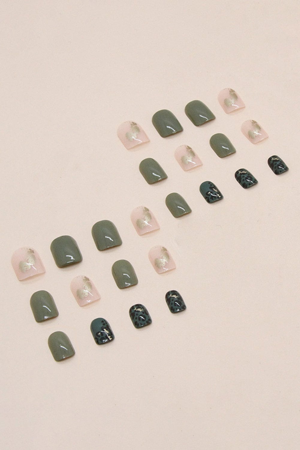 Fashionable Black and Green Leopard Foil Nail Art Sticker Set