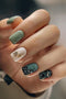 Fashionable Black and Green Leopard Foil Nail Art Sticker Set