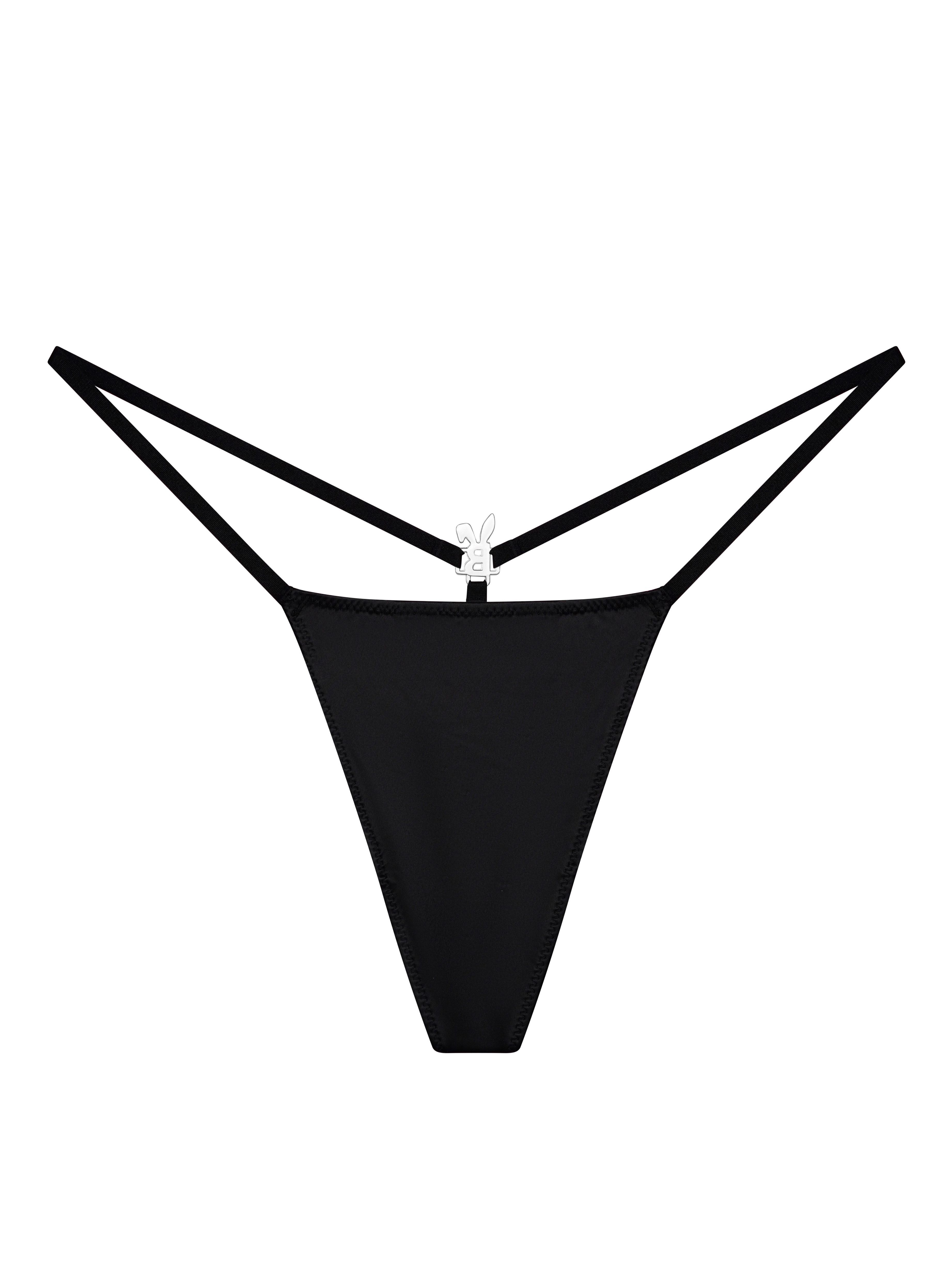 Iced Out G-String In Black