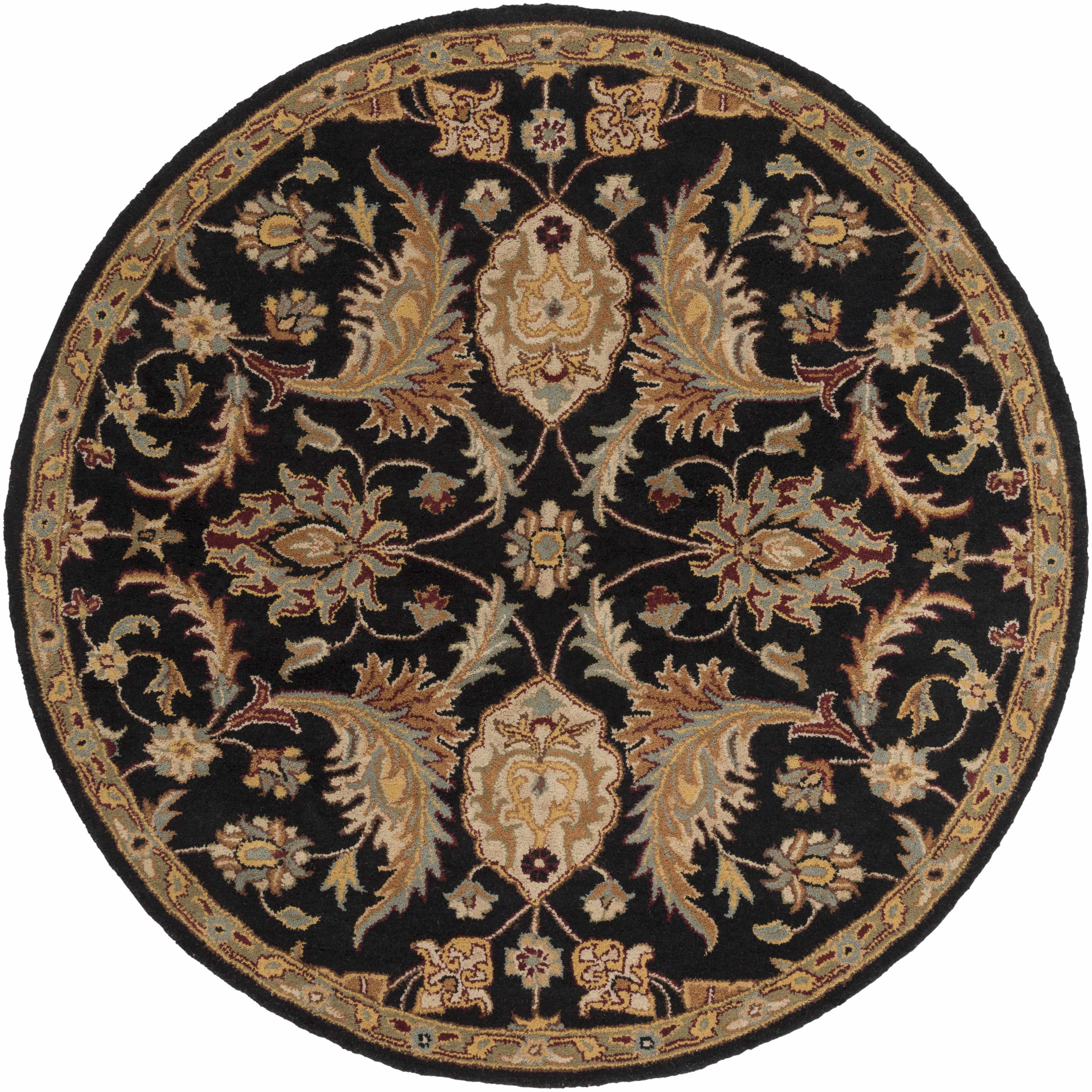 Blomkest Black&Yellow Traditional Wool Carpet