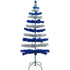 Blue & Silver Layered Tinsel Christmas Tree