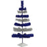 Blue & Silver Layered Tinsel Christmas Tree