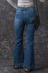 Women's High-Waisted Flared Denim Bottoms