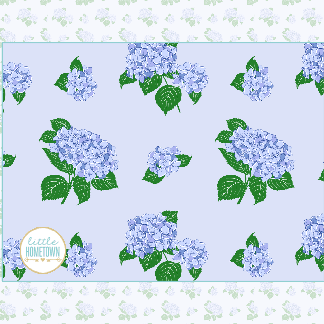 Manta de felpa con hortensias azules de 60 x 80