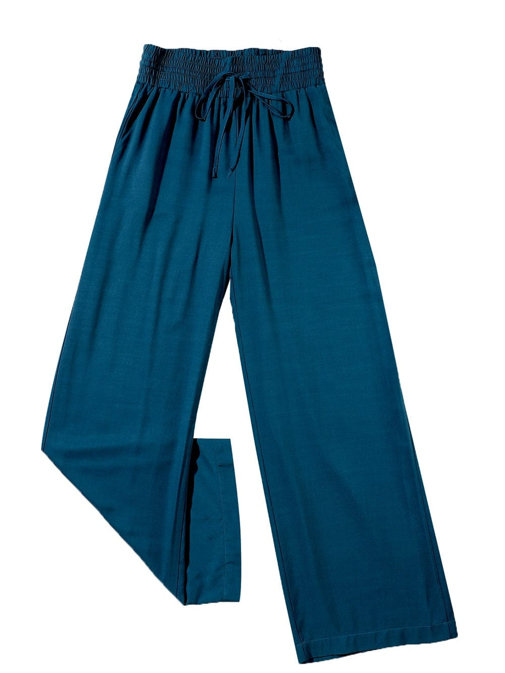 Teal Wide Leg Pants: Casual Style