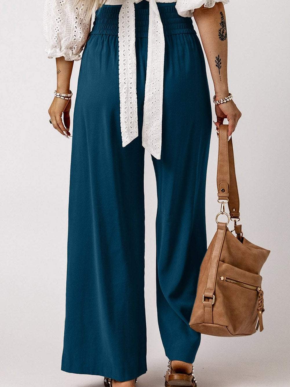 Teal Wide Leg Pants: Casual Style
