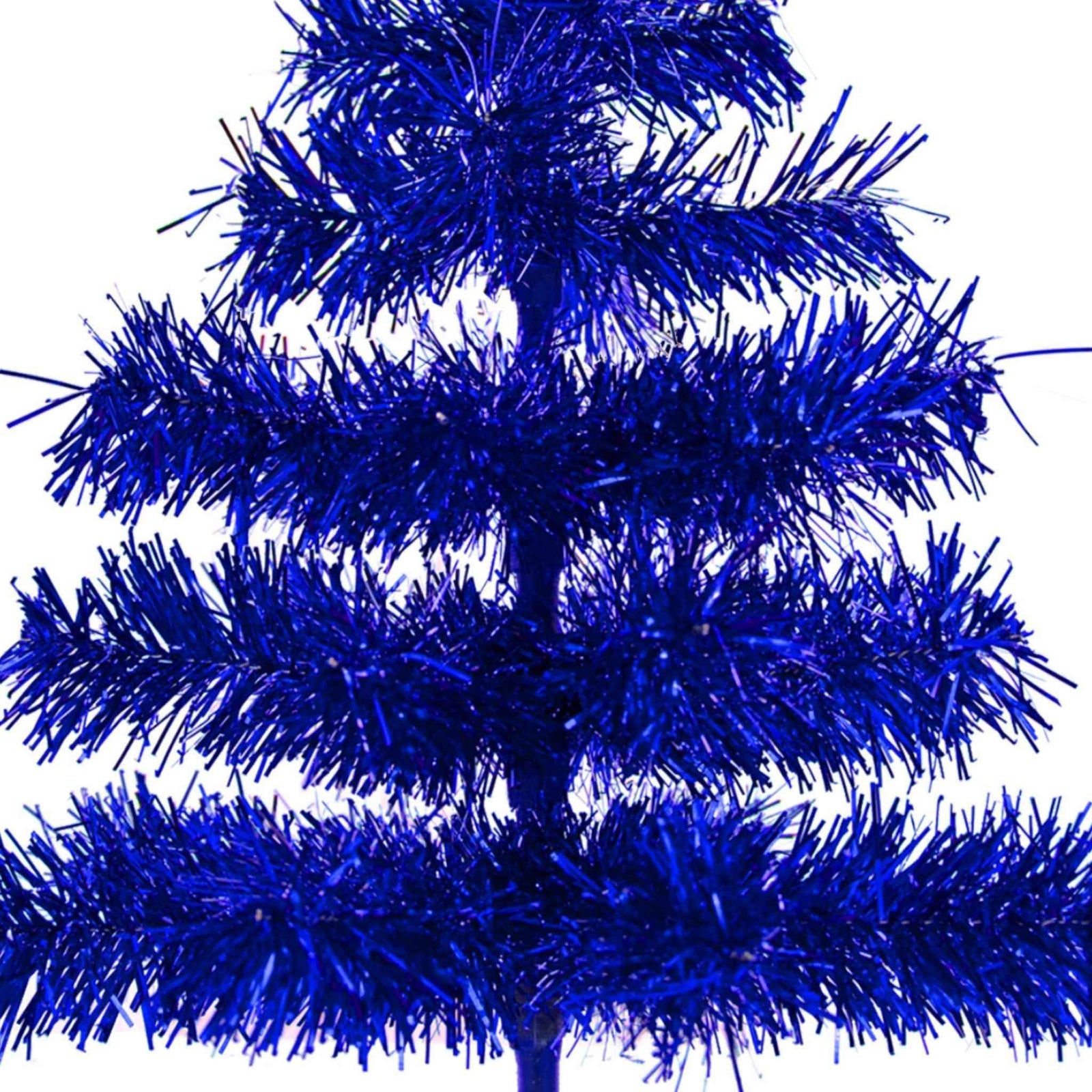 Blue Tinsel Christmas Tree