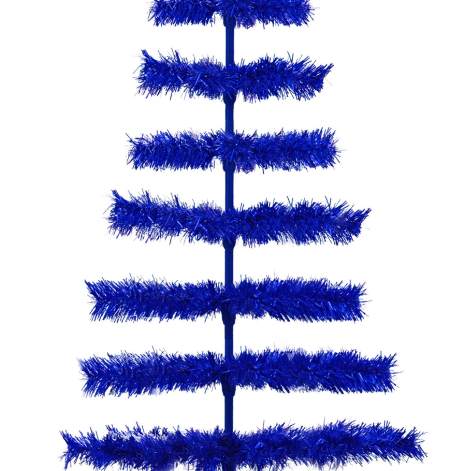 Blue Tinsel Christmas Tree