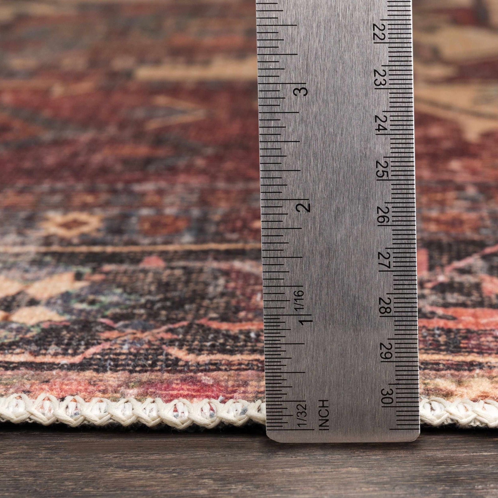Alfombra lavable de pelo plano vintage Bondville