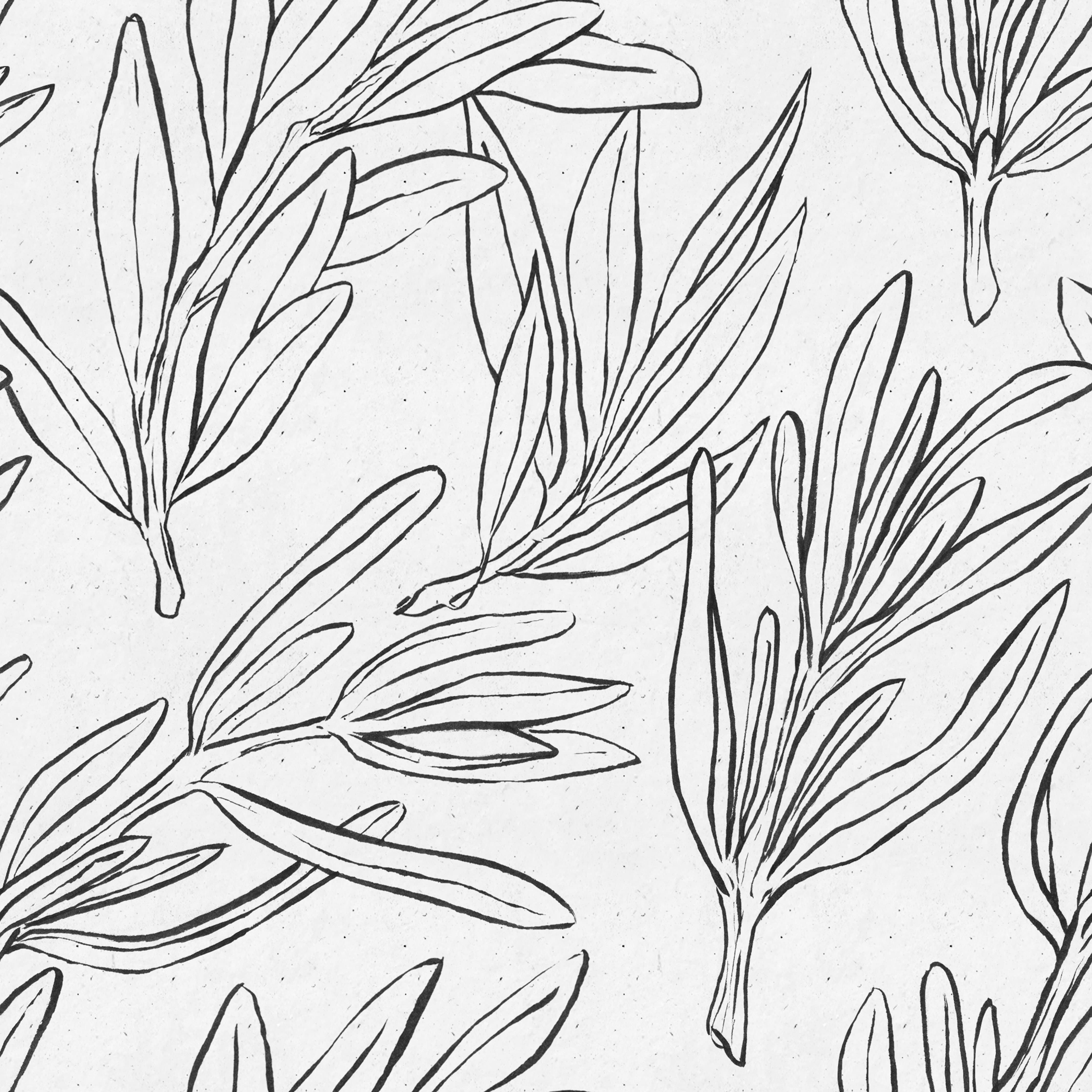 Fashionable Botanical Pattern Wallpaper Vogue